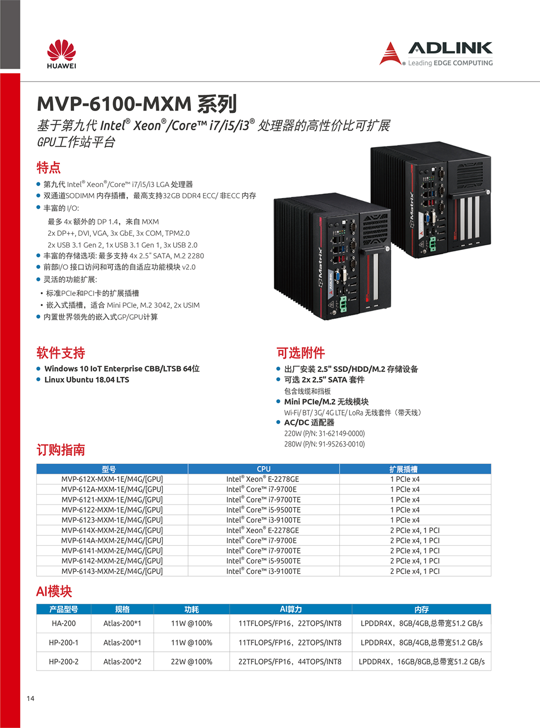 凌華工控機(jī)/華為ATLAS200 AI加速模塊